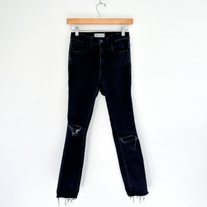 Madewell 10" High-Rise Skinny Jeans in Black Sea 25
