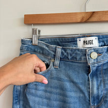 Load image into Gallery viewer, PAIGE Jax Knee Cut Off Shorts Destructed Aiza 29
