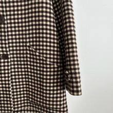 Load image into Gallery viewer, Ralph Lauren Collection Purple Label Wool Cashmere Blend Check Print Coat Brown $3998

