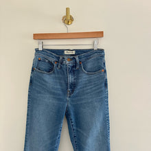 Load image into Gallery viewer, Madewell Cali Demi Boot High Rise Denim Jeans Blue 27T
