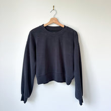 Load image into Gallery viewer, Lululemon Perfectly Oversized Cropped Crew *Softstreme Sweatshirt Black 4
