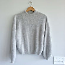 Load image into Gallery viewer, Crescent Plush Balloon Long Sleeve Sweater Gray M
