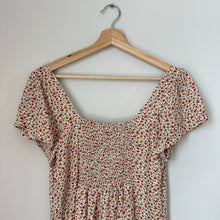 Load image into Gallery viewer, American Eagle Floral Smocked Back Button Front Mini Dress M
