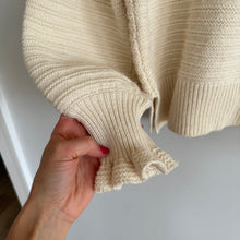 Load image into Gallery viewer, Madewell Ruffle-Neck Long Sleeve Casual Pullover Sweater Cream L
