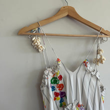 Load image into Gallery viewer, Mochi All Things Mady Striped Floral Embroidered Sleeveless Maxi Dress White XS
