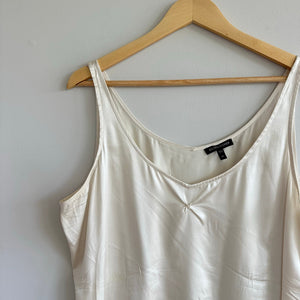 Eileen Fisher Silk Blend V-Neck Tank Top Cream XL