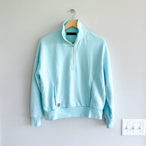 G/FORE "Pray for Birdies" French Terry 1/4 Zip Pullover Blue XS