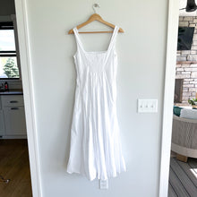 Load image into Gallery viewer, Joie Square Neck Smocked Back Sleeveless Midi Dress White 2
