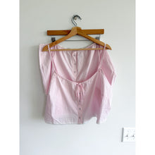 Load image into Gallery viewer, Skims Stretch Cotton Poplin Striped Tank Top Shorts Lounge Set Pink White XL
