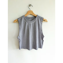 Load image into Gallery viewer, Lululemon Broken Beats Crew Neck Cropped Tank Top Washed Glacier Grey
