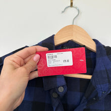 Load image into Gallery viewer, Sanctuary Evereve Boyfriend Plaid Shirt Rich Indigo S NWT
