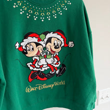 Load image into Gallery viewer, Disney Mickey Mouse Walt Disney World Embroidered Sweatshirt Green L

