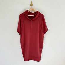 Load image into Gallery viewer, PrAna Carys Pullover Hooded Short Sleeve Casual Mini Dress Burnt Red XS
