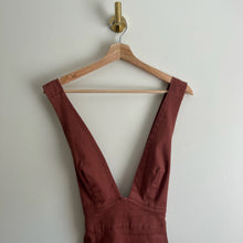Load image into Gallery viewer, Forever 21 Empire West V-Neck A-line Mini Dress Mauve M
