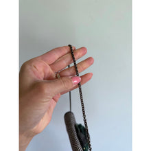 Load image into Gallery viewer, Santi Chevron Pattern Sequin Accent Chain Strap Clutch Bag Black
