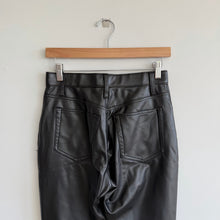 Load image into Gallery viewer, Abercrombie &amp; Fitch Curve Love The Skinny High Rise Faux Leather Jeans Black 27
