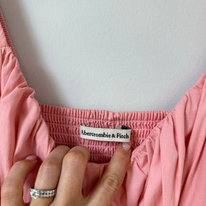 Abercrombie & Fitch Tiered Midi Dress Pink XS