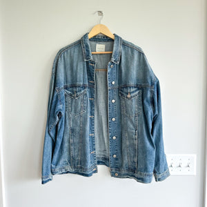 American Eagle Outfitters 90s Boyfriend Button Front Denim Jacket Blue XL