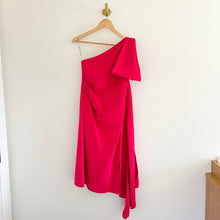 Load image into Gallery viewer, Sachin + Babi Miranda Draped One Shoulder Crepe Midi Dress Pink 4
