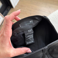 Load image into Gallery viewer, KUT From The Kloth Meg Fab Ab Wide Leg High Rise Faux Leather Pants Black 12
