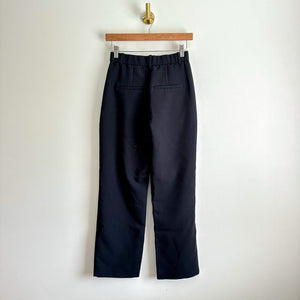 Abercrombie & Fitch Sloane Tailored High Rise Pleated Wide Leg Pants Black 25