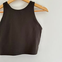 Load image into Gallery viewer, Athleta Conscuos Crop Bikini Top Dark Gray M
