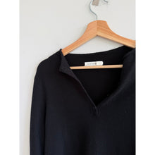 Load image into Gallery viewer, Rag &amp; Bone Wool-Cashmere Blend Henley Neck Pullover Sweater Black L
