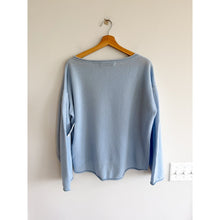 Load image into Gallery viewer, Joie Ivern Cashmere Drop Shoulder Pullover Sweater Powder Blue M NWT
