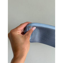 Load image into Gallery viewer, Dagne Dover Mesh Zip Closure Travel Organizer Cosmetic Pouch Blue
