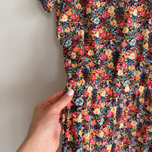 Load image into Gallery viewer, Sézane Robe Luce Floral Print Short Sleeve Maxi T-Shirt Dress Red Blue L NWT
