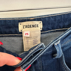 L'AGENCE Whitney High Rise Wide Leg Jeans in Caraway Blue 25