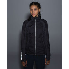 Load image into Gallery viewer, Lululemon Rebel Runner Jacket in Black / Wee Stripe Black Heathered Black 4
