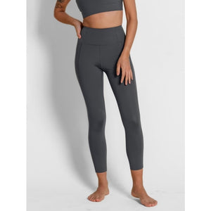 Girlfriend Collective Compressive High Rise 7/8 Activewear Leggings Gray S NWT