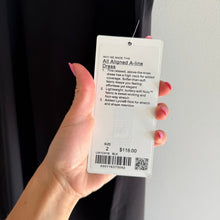 Load image into Gallery viewer, Lululemon All Aligned A-line High Neck Sleeveless Mini Dress Black 2 NWT
