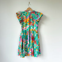 Load image into Gallery viewer, House Of Harlow 1960 Floral Print Flutter Sleeve Mini Dress Green Multi S
