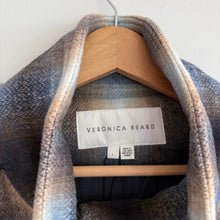 Load image into Gallery viewer, Veronica Beard Amari Belted Checked Woven Jacket Khaki Multi L NWT
