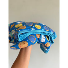 Load image into Gallery viewer, Little Sleepies Cookies &amp; Milk Receiving Wrap Baby Swaddle Blanket Blue OS

