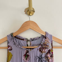 Load image into Gallery viewer, Anthropologie Hermia Floral Print Sleeveless Blouson Midi Dress Purple 6P
