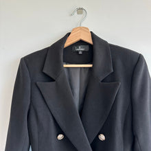 Load image into Gallery viewer, Lulus Captain&#39;s Blog Double-Breasted Notch Lapel Outdoor Pea Coat Black S
