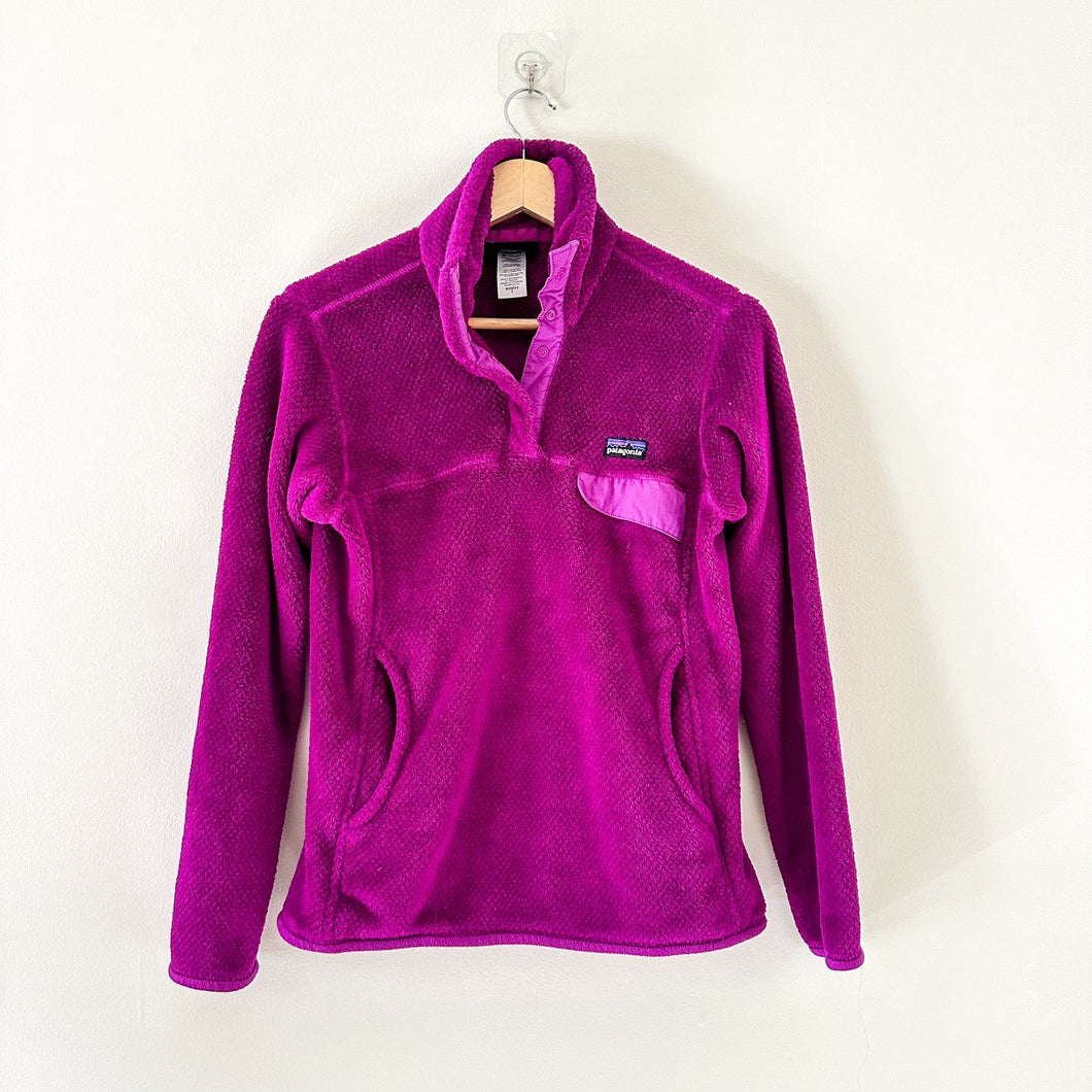 Patagonia Re-Tool Snap-T Fleece Pullover Jacket Purple S