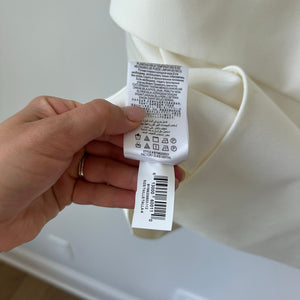 BCBGMAXAZRIA Sleeveless V-Neck Lined Fit & Flare Mini Dress White 6