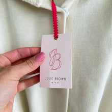 Load image into Gallery viewer, Julie Brown Snap Front Belted Oversized Collar Sweater Dress Ivory M NWT
