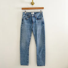 Load image into Gallery viewer, AGOLDE Toni Mid Rise Denim Medium Wash Straight Jeans Blue 24
