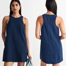 Load image into Gallery viewer, Madewell Cutaway Tank Sleeveless Mini Dress Blue 2XS
