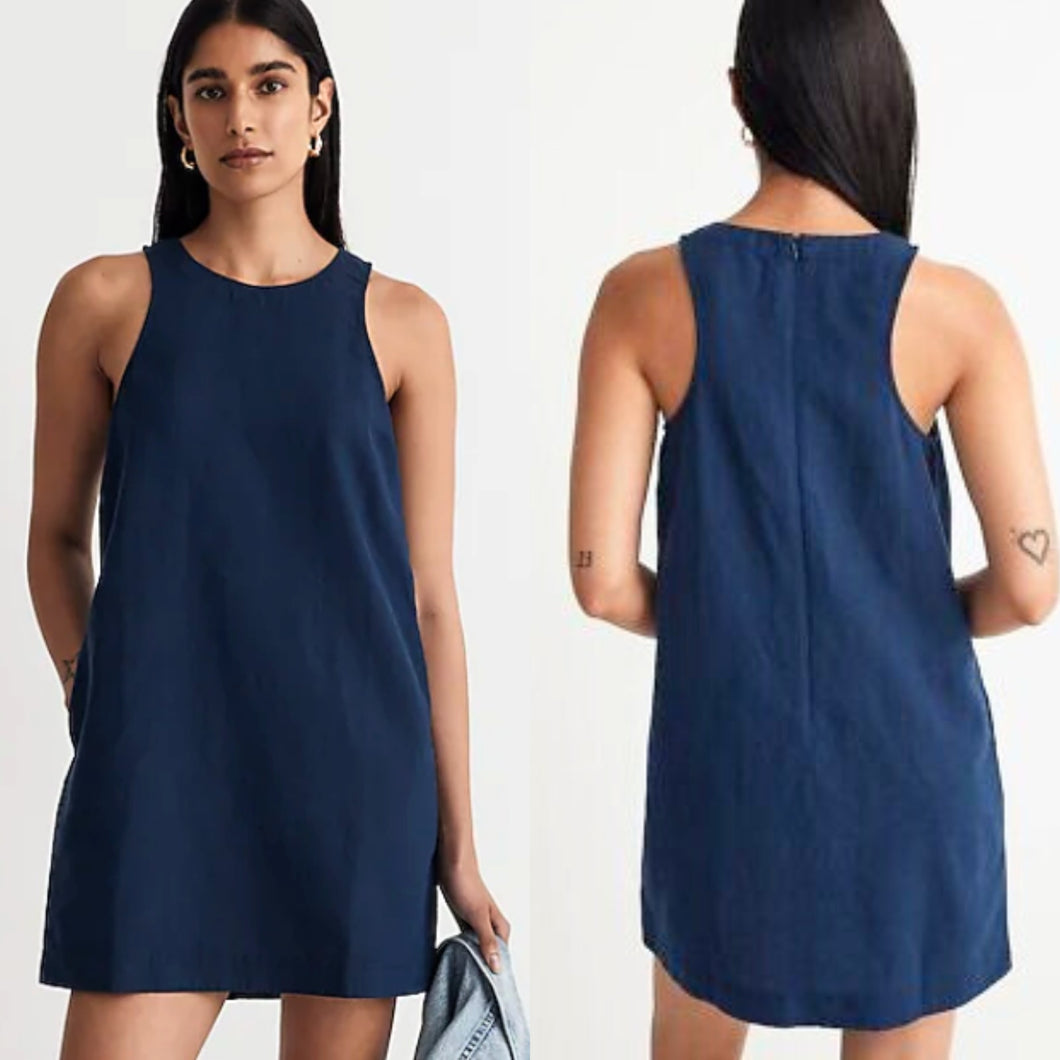 Madewell Cutaway Tank Sleeveless Mini Dress Blue 2XS