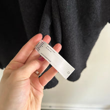 Load image into Gallery viewer, Eileen Fisher Merino Wool Asymmetric Zip Coat Jacket in Charcoal
