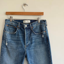Load image into Gallery viewer, Denim Forum The Yoko High Rise Slim Button Fly Raw Hem Skinny Jeans Blue 30
