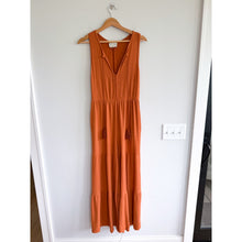 Load image into Gallery viewer, Anthropologie Saturday Sunday Marina Tiered Wide Leg Jumpsuit Terracotta XS
