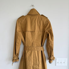 Load image into Gallery viewer, J. Crew City Double-Breasted Mid-Length Trench Coat Camel 8
