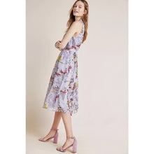 Load image into Gallery viewer, Anthropologie Hermia Floral Print Sleeveless Blouson Midi Dress Purple 6P
